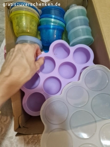 Babynahrungsbehälter Löffel. bpa freie behälter, gebraucht in gutem zustand