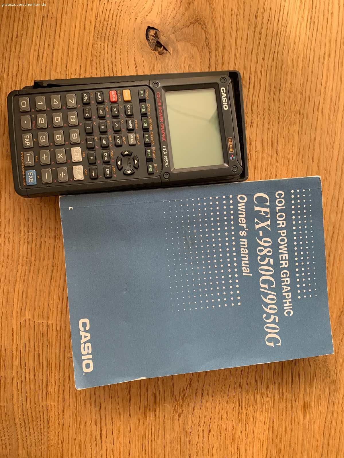 Casio Grafik Taschenrechner. Batterien leer, mit Gebrauchsanweisung