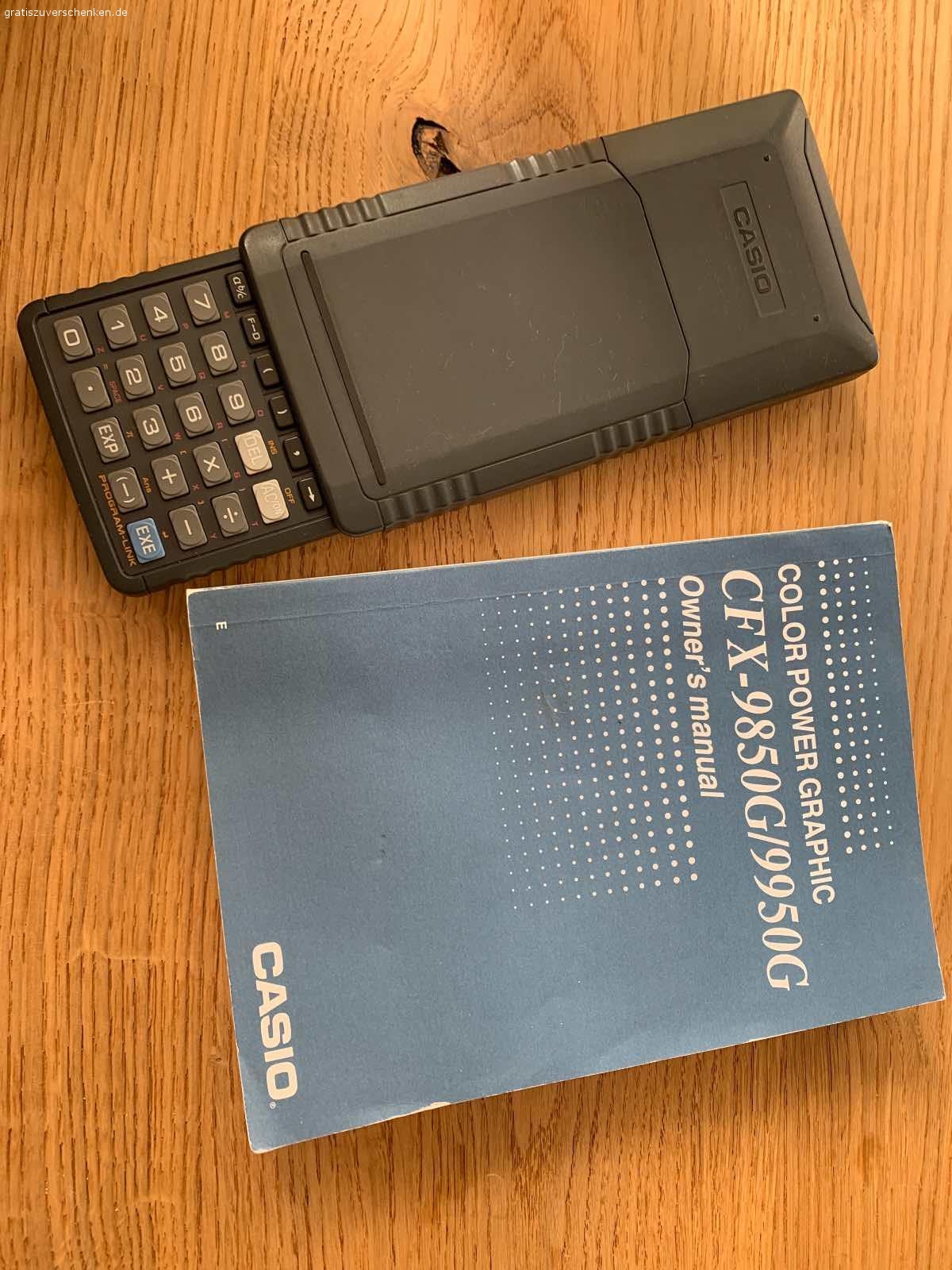 Casio Grafik Taschenrechner. Batterien leer, mit Gebrauchsanweisung