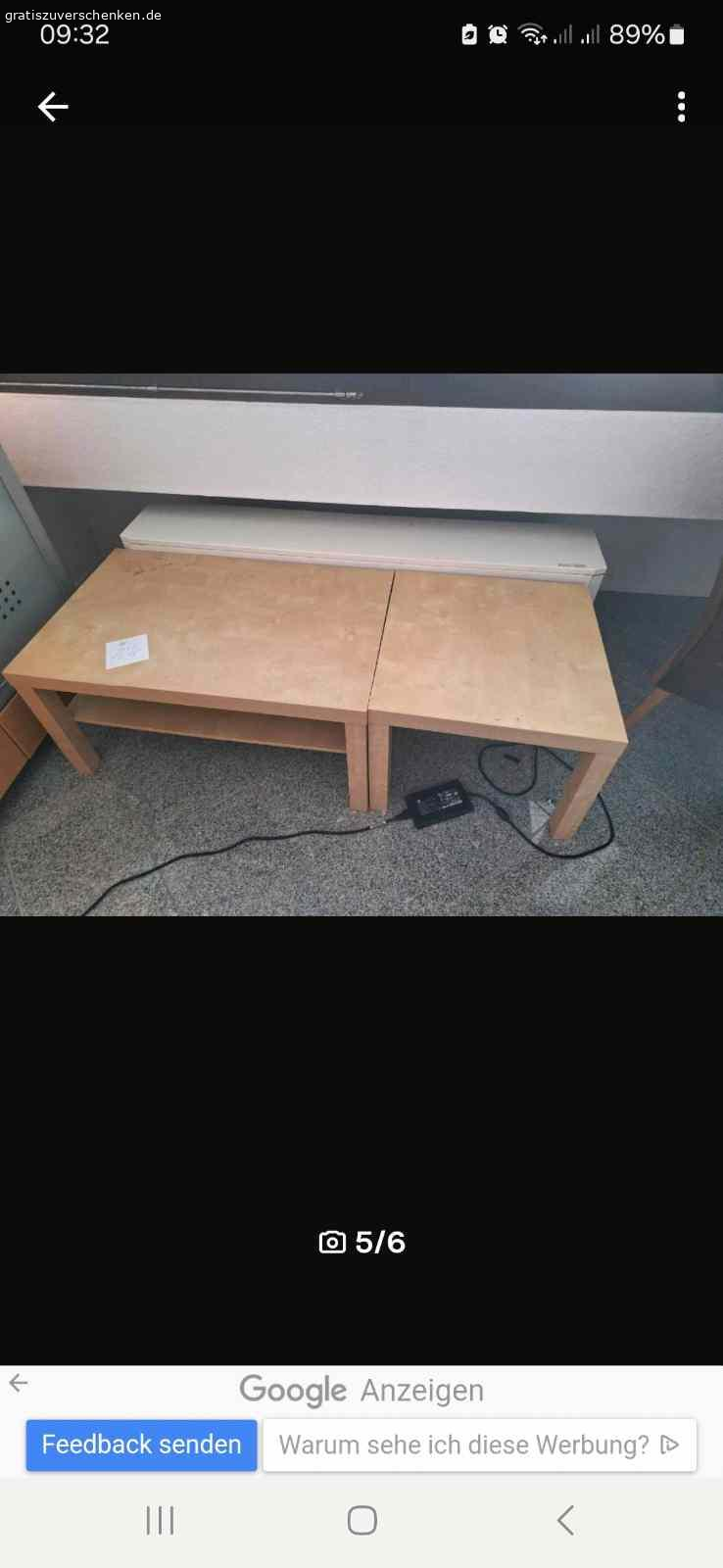 3er (Schlaf)couch Ikea mit zwei Ikea-tischen. Dreisitzer Couch mit Kissen . Durch umlegen kann sie zur Schlafcouch umfunktioniert werden.  Kann bis Freitagnachmittag vergeben werden