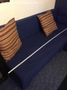 Schlafsofa. Dunkelblaues Schlafsofa 
Nur Abholung
Ca. 140 x 190 Liegefläche