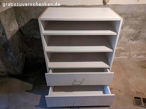 Schrank. Biete Schrank verleimt kann nur am Stück transportiert werden mit 2 Schublade. Stand im Keller. Nur an Selbstabholer zu verschenken.ca 1 m hoch ca 70 cm l ca 40 cm tief. Sollte bis Montag 20.3.abgeholt werden