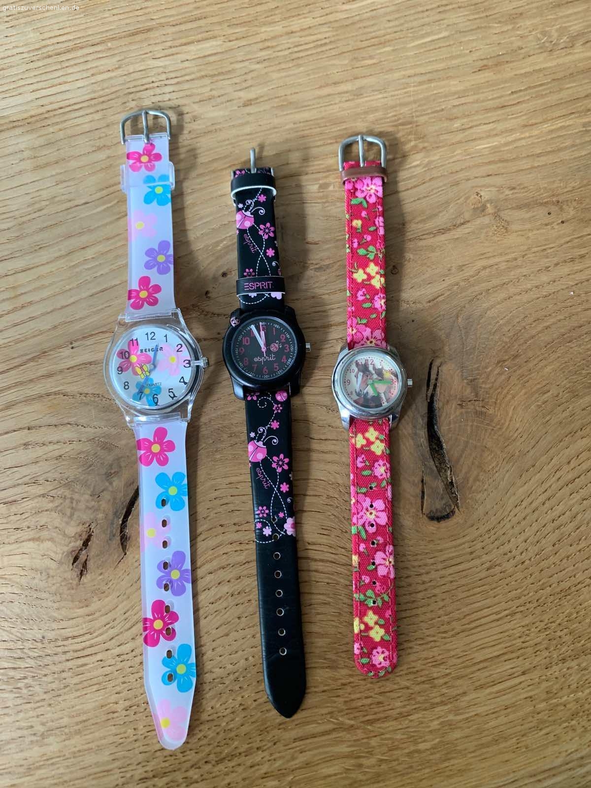 Set Kinderarmbanduhren. Teilweise müssen die Batterien ausgetauscht werden, ansonsten schöne Mädchenuhren