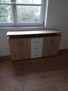 zu Verschenken. Couch mit Bettkasten und Schlaffunktion, Sideboard