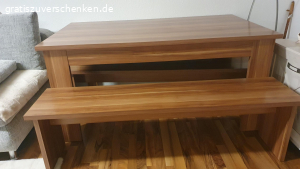 zu verschicken. esstisch mit bank