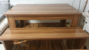 zu verschicken. esstisch mit bank